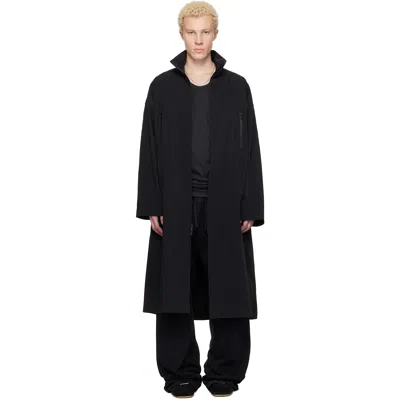 Essentials Black Active Trace Full Length Trench Coat