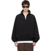 Essentials Black Active Trace Half Zip Track Jacket In Black