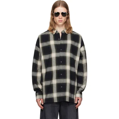 Essentials Black & White Button Up Shirt