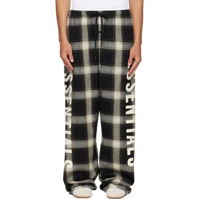 Essentials Black & White Flannel Lounge Pants