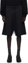 Essentials Embossed Patch Drawstring Shorts In Black