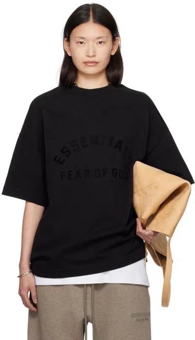 Essentials Black Bonded T-shirt