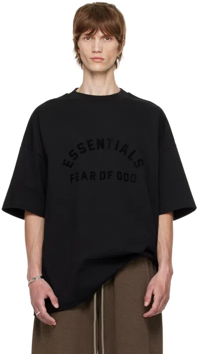 Essentials Black Bonded T-shirt