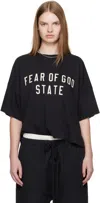 Essentials ブラック ボクシー Tシャツ In Black