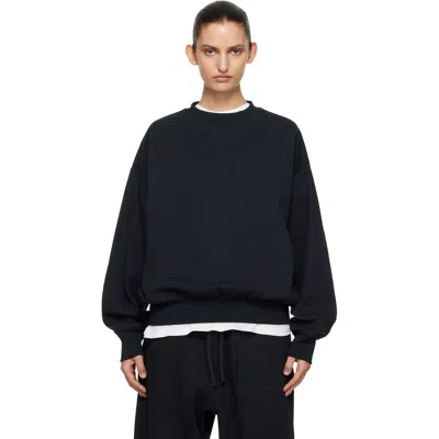 Essentials Black Classic Crewneck Sweatshirt In Vintage Black