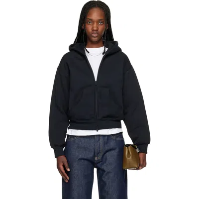 Essentials Black Classic Full Zip Hoodie