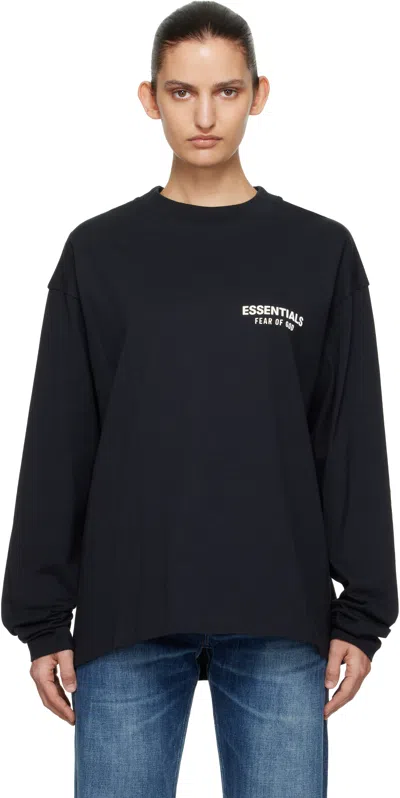 Essentials Black Classic Long Sleeve T-shirt