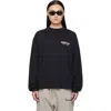 Essentials Logo-print Long-sleeve T-shirt In Vintage Black / Whit