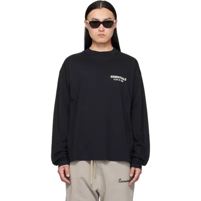 ESSENTIALS BLACK CLASSIC LONG SLEEVE T-SHIRT