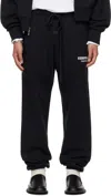Essentials Black Classic Sweatpants In Jet Black