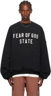 ESSENTIALS BLACK CREWNECK SWEATSHIRT