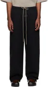 Essentials Black Drawstring Lounge Pants In Black