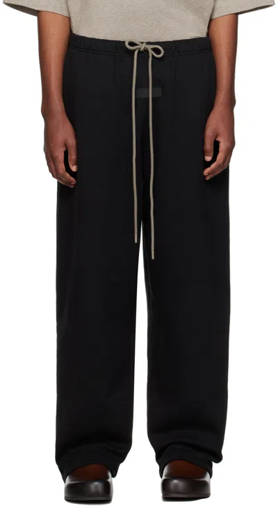 Essentials Black Drawstring Lounge Pants