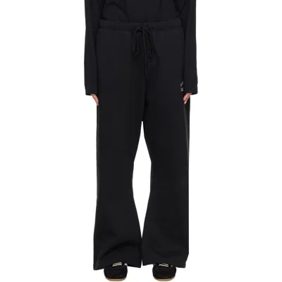 Essentials Black Flare Sweatpants In Vintage Black