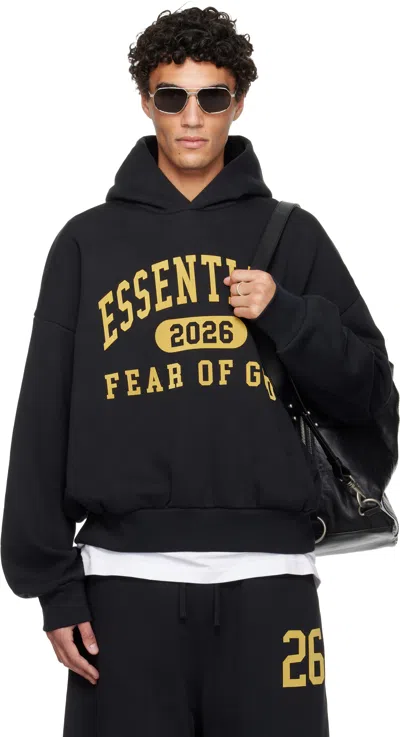Essentials Black Holiday Classic Hoodie