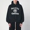 Essentials Black Hoodie With University Logo In Black