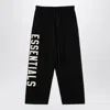 ESSENTIALS BLACK JOGGING TROUSERS WITH LOGO