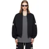 Essentials Black Logo Patch Track Jacket In Black