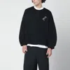 Essentials Black Nylon-wool Blend Sweater In Black
