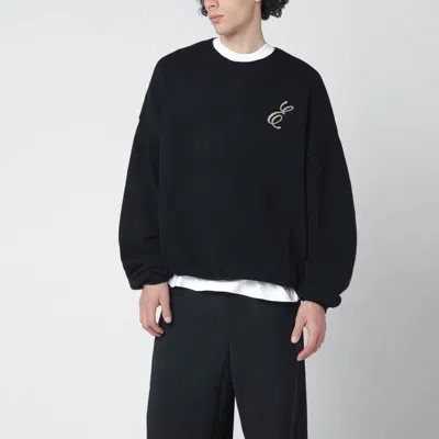 Essentials Black Nylon-wool Blend Sweater