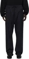 Essentials Black Oxford Relaxed Sweatpants In Black