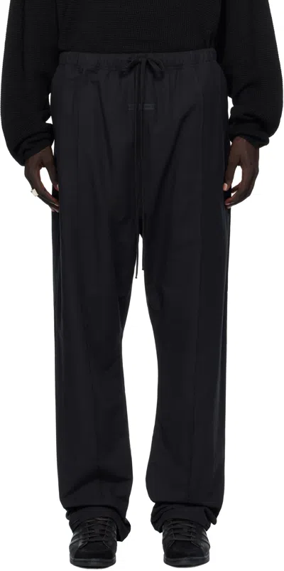 Essentials Black Oxford Relaxed Sweatpants