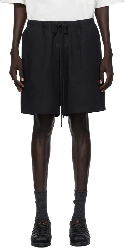 Essentials Elastic Waistband Shorts In Black