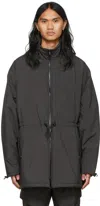 Essentials Black Polyester Jacket In Iron