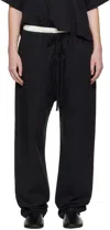 Essentials Black Relaxed Lounge Pants In Black