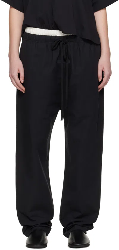 Essentials Black Relaxed Lounge Pants