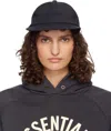 Essentials Black Signature 5 Panel Cap In Black