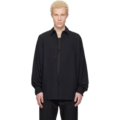 Essentials Black Signature Button Up Shirt