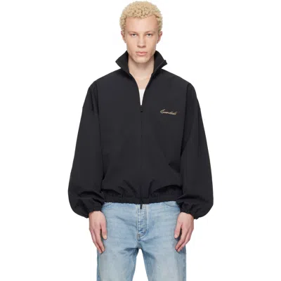 Essentials Black Signature Full Zip Track Jacket