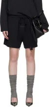 Essentials Emblem Patch Tie-up Shorts In Black