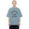 Essentials Blue Campus 90s Short Sleeve T-shirt In Blue