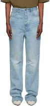 Essentials Blue High-waisted Jeans In Vintage Blue