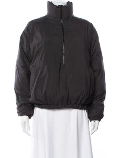 Pre-owned Essentials Bomber Jacket In Gray