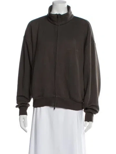 Pre-owned Essentials Bomber Jacket In Gray