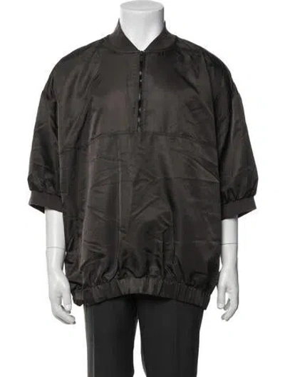 Pre-owned Essentials Bomber Jacket In Gray