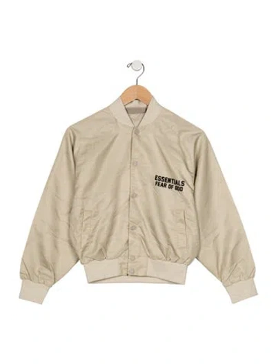 Pre-owned Essentials Kids' Boys' Bomber Jacket W/tags In Neutrals