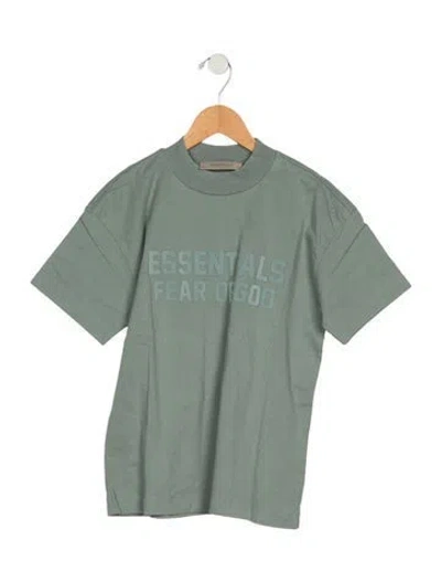 Pre-owned Essentials Kids' Boys Branded Pattern Printed Shirt In Green