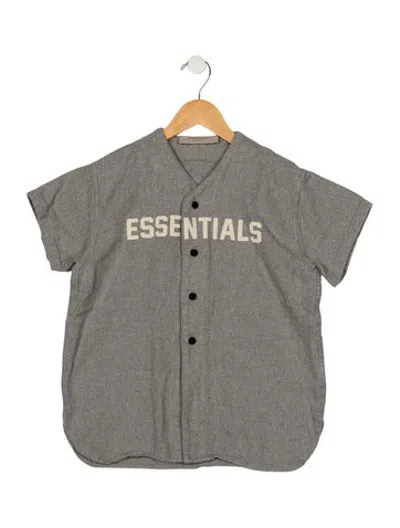 Pre-owned Essentials Kids' Boys Grey Short Sleeve Top
