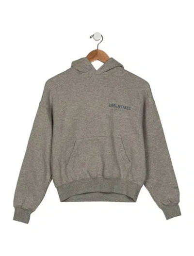 Pre-owned Essentials Kids' Boys' Logo Print Hoodie In Grey