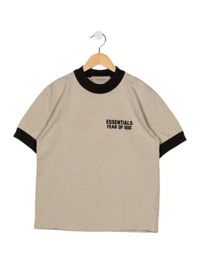 Pre-owned Essentials Kids' Boys Neutral Short Sleeve Top. In Neutrals