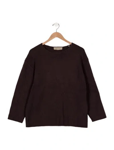 Pre-owned Essentials Kids' Boys' Solid Knitted Sweater W/ Tags In Brown