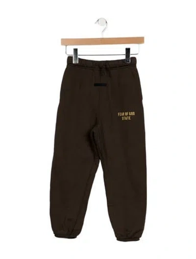 Pre-owned Essentials Kids' Boys' Sweatpants W/tags In Brown
