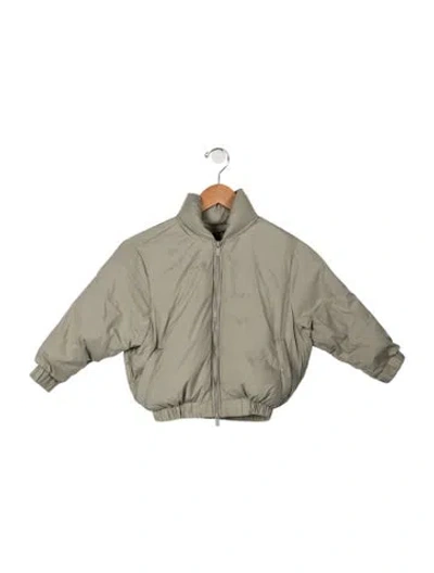 Pre-owned Essentials Babies' Boys Zip Up Puffer Jacket In Green