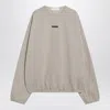 Essentials Logo Patch Crewneck Sweatshirt In Gray