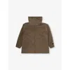 Essentials Brown Hooded Two-slip-pockets Woven Jacket 6-16 Y In Brown