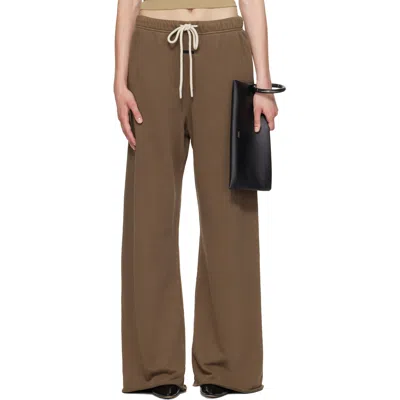 Essentials Brown Raw Cut Lounge Fit Sweatpants